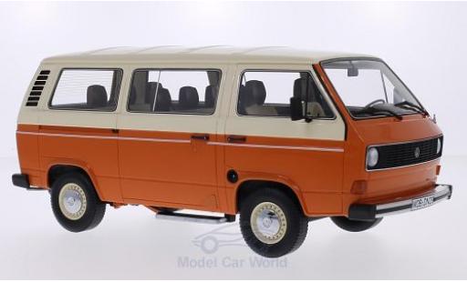 Modelauto Volkswagen T3 Base Bus oranje/beige 1/18 Premium ClassiXXs
