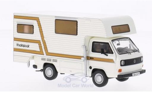 Modelauto Volkswagen T3 A laadbak Tischer-Camping wit/bruin 1/43 Premium ClassiXXs