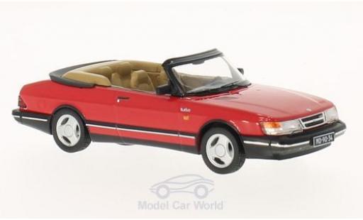 Modelauto Saab 900 Turbo Cabriolet rood 1991 1/43 Premium X
