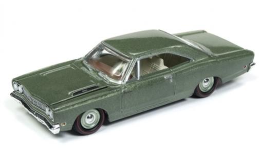 Modelauto Plymouth Road Runner 1968 metallic groen 1/64 Racing Champions