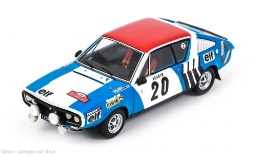 Modelauto Renault 17 Base Rally Monte Carlo 1975 #20 J.F.Piot/J.De Alexandris 1/43 Spark
