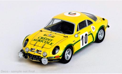 Modelauto Alpine A110 rallye Renault Crit&Atilde;&copy;rium de la C&Atilde;&acute;te Fleurie 1974 #10 J.Bourdon/J.Moutard 1/43 Trofeu