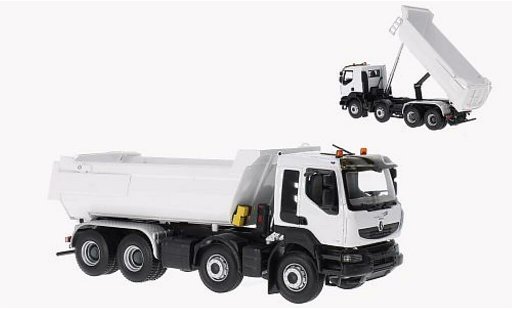 Renault Kerax Base 1/43 Norev Muldenkipper wit 2008 modelauto