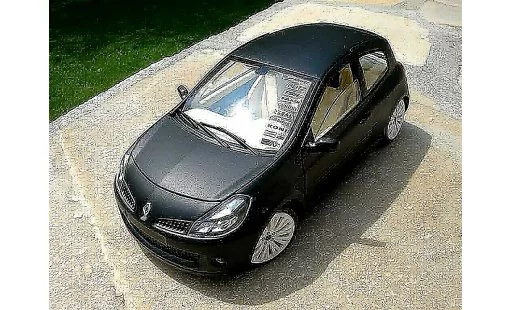 Renault Clio 3 RS 1/18 Solido zwart mat jantes c4 wrc modelauto