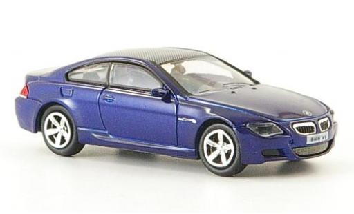 Modelauto Bmw M6 Coupe blauw 2006 1/87 Ricko