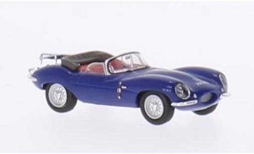 Modelauto Jaguar XK SS blauw RHD kap ougroen sans Vitrine 1/87 Ricko