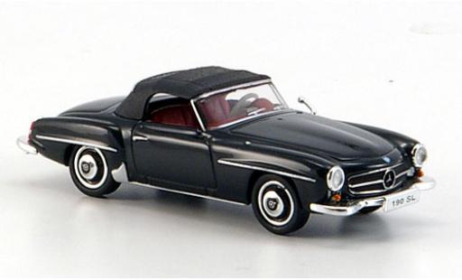 Modelauto Mercedes 190 Base SL (W121 BII) zwart 1/87 Ricko