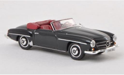 Modelauto Mercedes 190 Base SL (W121 BII) zwart zonder Vitrine 1/87 Ricko
