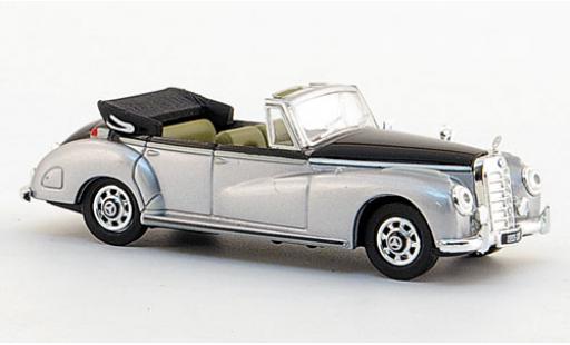 Modelauto Mercedes 300 Cabriolet C grijs/zwart 1955 1/87 Ricko