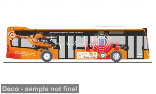 Modelauto Mercedes Citaro Base 2015 rebus Rostock - Rettungsbus 1/87 Rietze