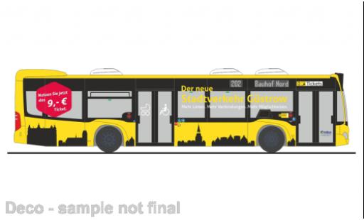 Modelauto Mercedes Citaro Base Rebus Rostock 2015 1/87 Rietze