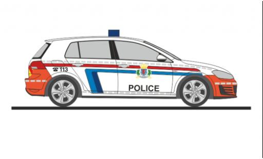 Modelauto Volkswagen Golf GTI VII Politie (LU) 1/87 Rietze