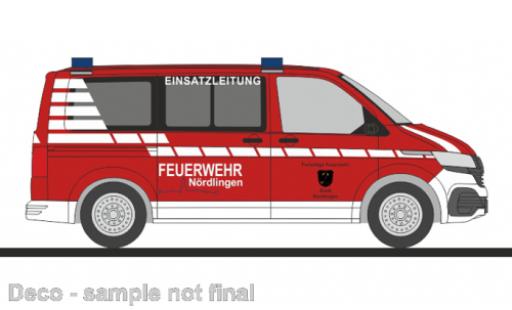 Modelauto Volkswagen T6 T6.1 .1 bus brandweer N&Atilde;&para;rdlingen 1/87 Rietze