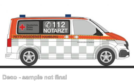 Modelauto Volkswagen T6 T6.1 .1 DRK Ambulancedienst Hamburg 1/87 Rietze