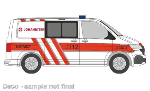 Modelauto Volkswagen T6 T6.1 .1 la Johanniter Stuttgart 1/87 Rietze