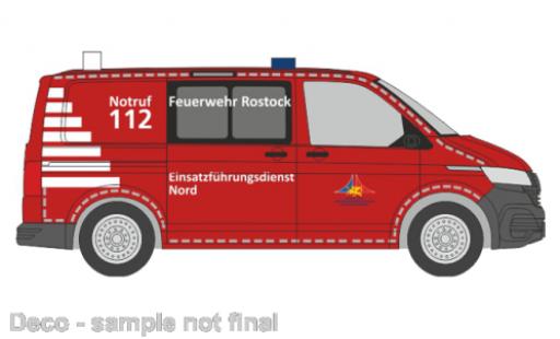Modelauto Volkswagen T6 T6.1 .1 brandweer Rostock 1/87 Rietze