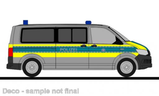 Modelauto Volkswagen T6 T6 bus politie Th&Atilde;&frac14;ringen 1/87 Rietze