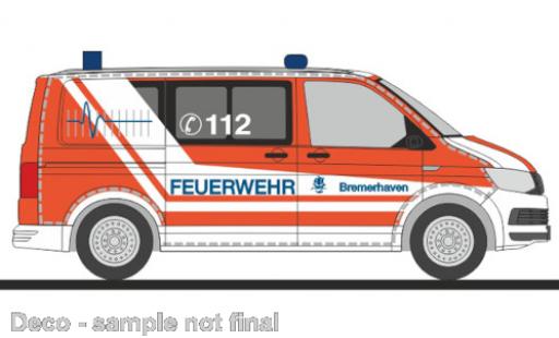 Modelauto Volkswagen T6 T6 brandweer Bremerhaven 1/87 Rietze