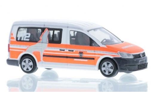 Modelauto Volkswagen Caddy Maxi Brandweer Wolfsburg 2011 1/87 Rietze