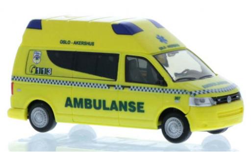 Modelauto Volkswagen T5 T5 GP Ambulanse (NO) 2010 1/87 Rietze
