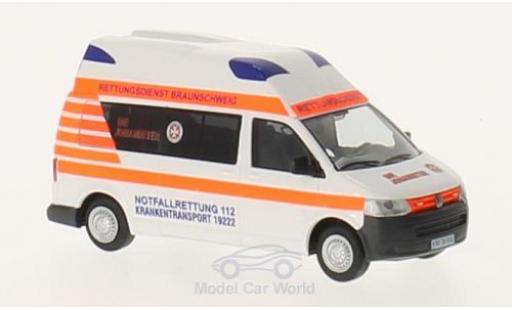 Modelauto Volkswagen T5 Base Ambulance Mobil Hornis Silver Die Johanniter Braunschweig 1/87 Rietze