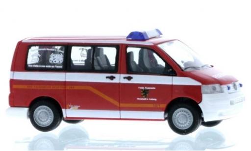 Modelauto Volkswagen T5 Base Bus Brandweer Neustadt bei Coburg 1/87 Rietze