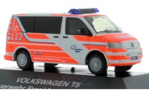 Modelauto Volkswagen T5 Base Bus Flughafenbrandweer Frankfurt/Main 1/87 Rietze