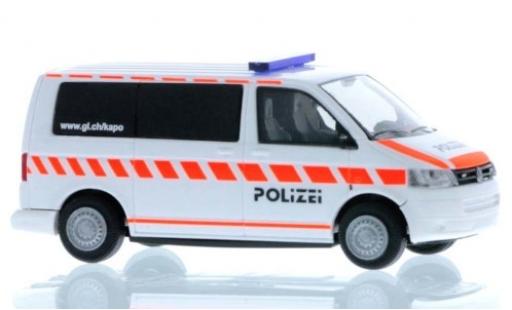 Modelauto Volkswagen T5 T5 GP Bus Kantonspolitie Glarus 2010 1/87 Rietze