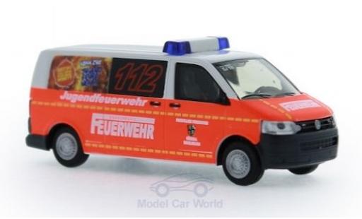 Modelauto Volkswagen T5 T5 GP Brandweer K&Atilde;&frac14;nzell-Engelhelms 2010 1/87 Rietze