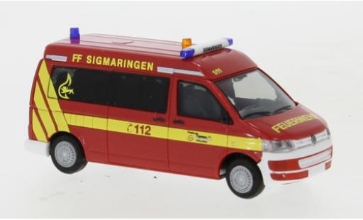 Modelauto Volkswagen T5 T5 GP Brandweer Sigmaringen 2010 1/87 Rietze