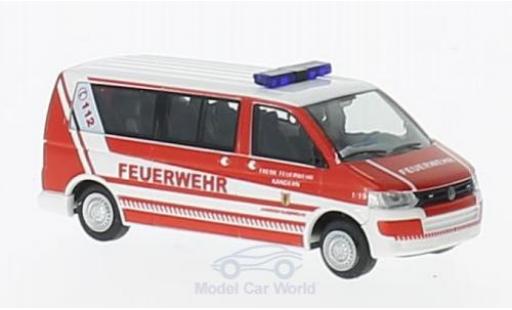 Modelauto Volkswagen T5 T5 GP LR Brandweer Kandern zonder Vitrine 1/87 Rietze