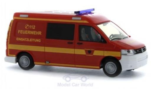 Modelauto Volkswagen T5 Base Halbbus Brandweer L&Atilde;&frac14;beck 1/87 Rietze