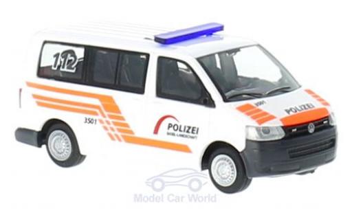 Modelauto Volkswagen T5 Base Politie Baselland (CH) zonder Vitrine 1/87 Rietze