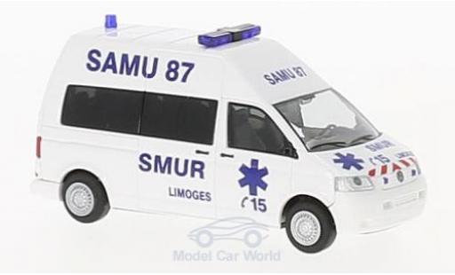 Modelauto Volkswagen T5 Base Samu 87 Limoges (FR) 1/87 Rietze
