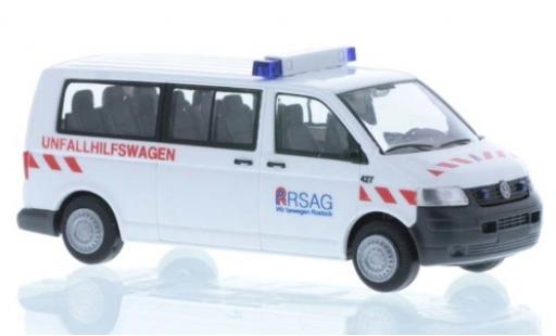 Modelauto Volkswagen T5 Base Unfallhilfswagen RSAG Rostock 1/87 Rietze
