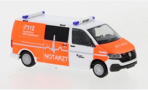 Modelauto Volkswagen T6 T6.1 .1 Brandweer Bochum Notarzt plus long empattement 1/87 Rietze