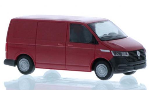 Modelauto Volkswagen T6 T6.1 .1 bestelwagen rood court- empattement 1/87 Rietze
