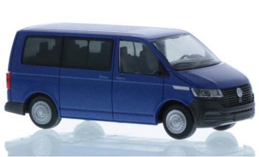 Modelauto Volkswagen T6 T6.1 .1 metallic blauw court- empattement 1/87 Rietze