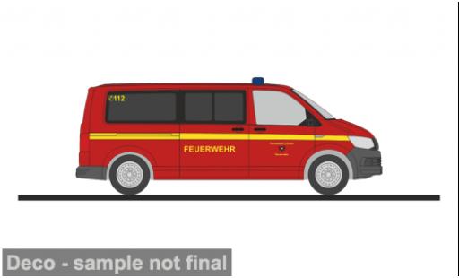 Modelauto Volkswagen T6 T6 Brandweer L&Atilde;&frac14;beck 1/87 Rietze