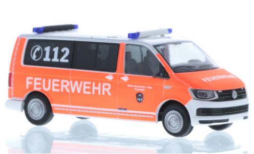 Modelauto Volkswagen T6 T6 Brandweer Stockstadt plus long empattement 1/87 Rietze