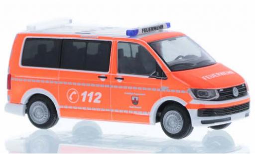 Modelauto Volkswagen T6 T6 Brandweer Zirndorf court- empattement 1/87 Rietze