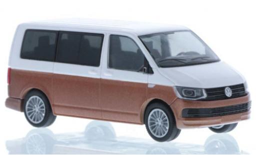 Modelauto Volkswagen T6 T6 wit/bronze court- empattement 1/87 Rietze