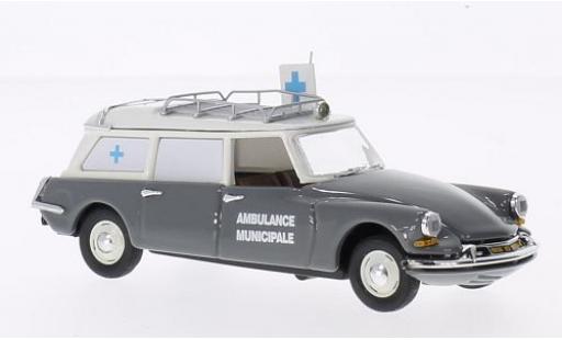 Modelauto Citroen DS ambulance 19 Stationwagen grijs/beige Municipale 1962 1/43 Rio