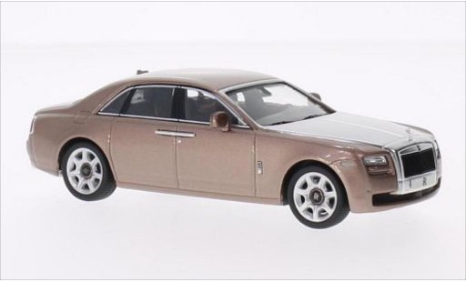 Rolls Royce Ghost Base 1/43 IXO metallic bruin/grijs 2010 modelauto