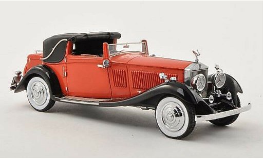 Rolls Royce Phantom 1934 1/43 Neo II Owen Sedanca Coupe Gurney Nutting (64PY) rood/zwart RHD modelauto