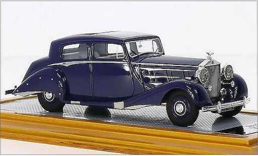 Rolls Royce Phantom Hooper 1/43 Ilario III Sedanca De Ville blauw RHD 1937 modelauto