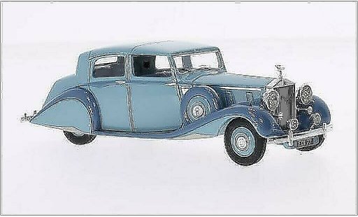 Rolls Royce Phantom Hooper 1/43 Ilario III Sedanca De Ville blauw/grijs RHD 1938 modelauto