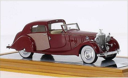 Rolls Royce Phantom Park Ward 1/43 Ilario III Sedanca de Ville rood/Dekor RHD 1937 modelauto