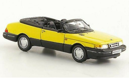 Saab 900 Cabriolet 1/87 Neo geel 1987 modelauto