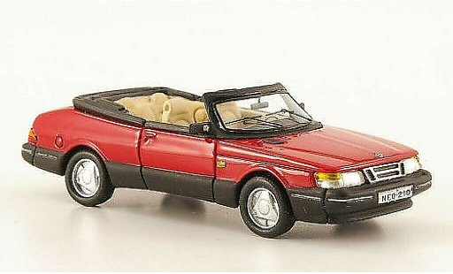Saab 900 Cabriolet 1/87 Neo rood 1987 modelauto